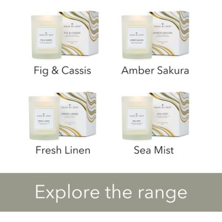 Made By Zen Amber Sakura Luxury Scented Candle 100% Natural Wax Vegan and Cruelty Free