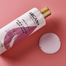 Argan Calm & Soothe Bath Foam Rose Otto Oil Vegan Bubble Bath 400ml