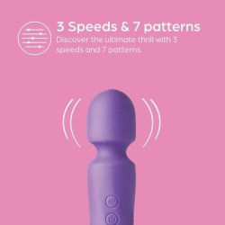 So Divine Full Body Wireless Massage Device 10 Patterns Waterproof Portable Rechargeable Violet