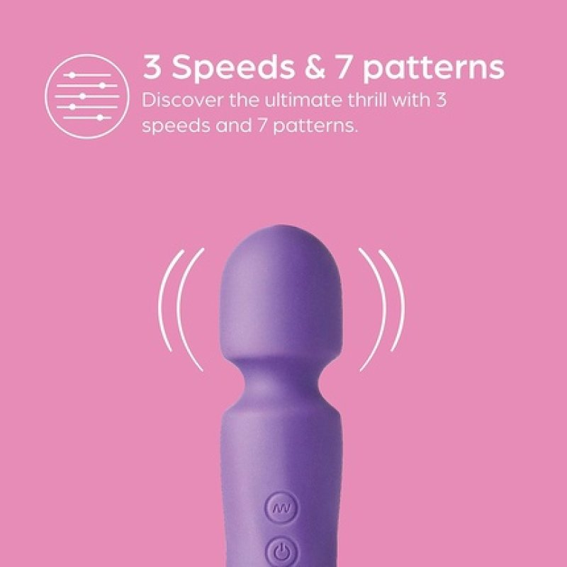 So Divine Full Body Wireless Massage Device 10 Patterns Waterproof Portable Rechargeable Violet