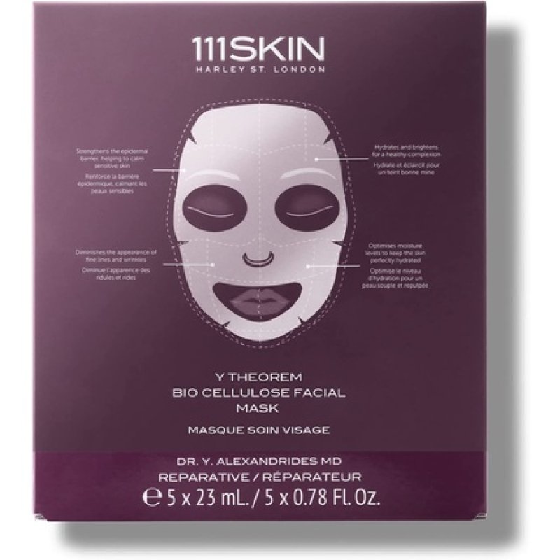111SKIN Y Theorem Bio Cellulose Facial Mask 5 Masks 115ml/4.62fl.oz