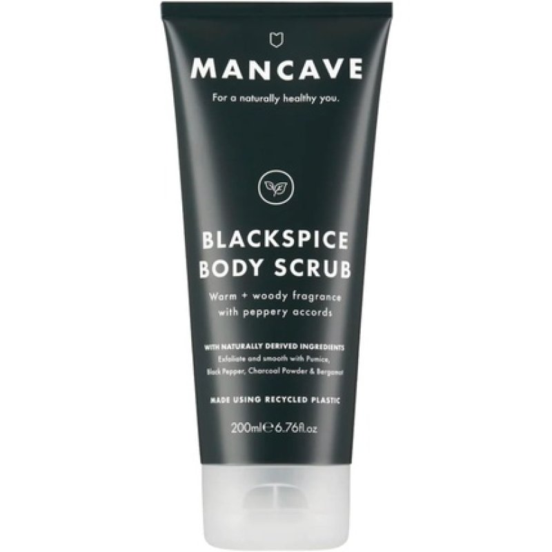 ManCave Blackspice Body Scrub 200ml for Men
