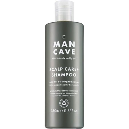 ManCave Scalp Care Shampoo 350ml DHT Blocker Hair Growth Dandruff Control Saw Palmetto Panthenol Betaine Natural