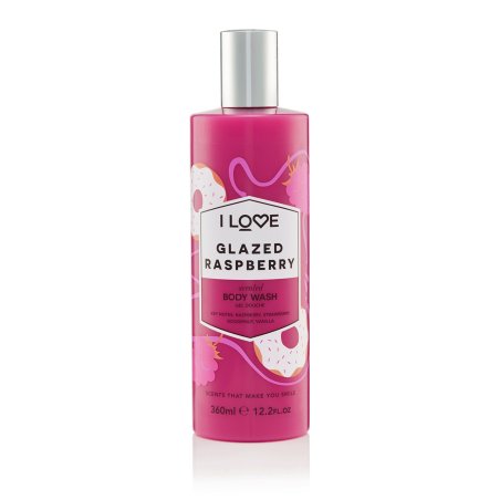 I LOVE Glazed Raspberry 360 ml Shower gel Body Doughnut, Raspberry, Strawberry, Vanilla