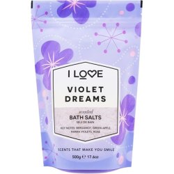 I Love Violet Dreams Scented Bath Salts with 99% Naturally Derived Ingredients