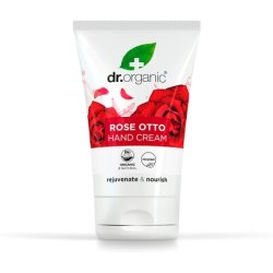 Dr Organic Rose Otto Hand & Nail Cream Moisturising Restoring Natural Vegetarian Cruelty-Free Paraben & SLS-Free