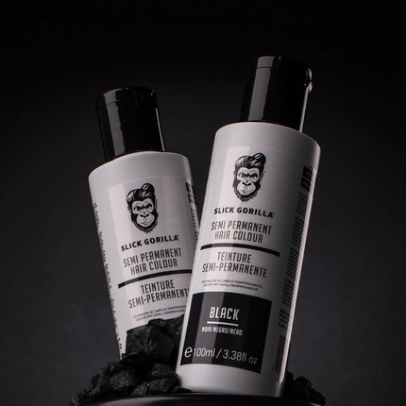 Slick Gorilla Vegan and Cruelty-Free Semi-Permanent Black Hair Colour 3.38 Fl