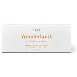 Aery Wonderland Pure Soy Candles Indian Sandalwood, Persian Thyme & Nordic Cedar for Mind, Body & Soul Vegan, Plastic