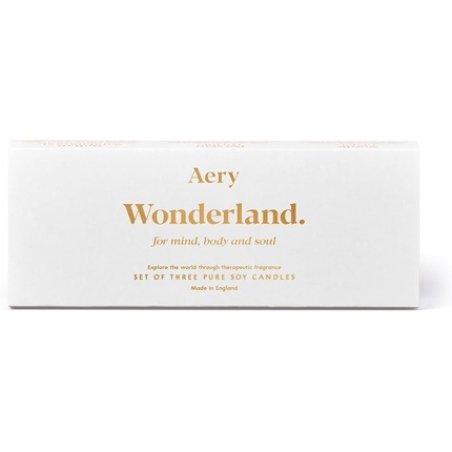 Aery Wonderland Pure Soy Candles Indian Sandalwood, Persian Thyme & Nordic Cedar for Mind, Body & Soul Vegan, Plastic
