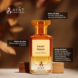 AYAT Perfumes Eau De Parfum Fancy Series 80ml from Dubai - Oriental & Fruity Scent - Unisex Fragrance - Shiny Peach