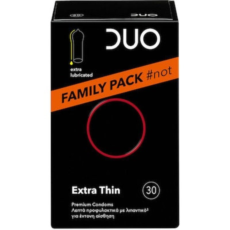 Duo Extra Thin Family Pack Condoms - 30 Pieces