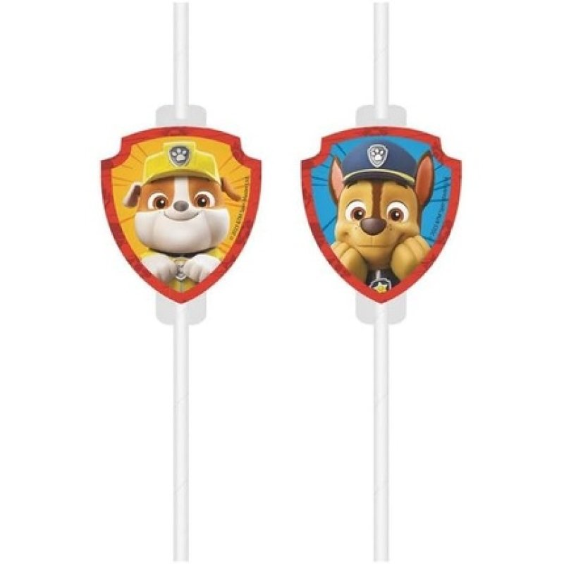Paw Patrol Drinking Straws - Pack of 4