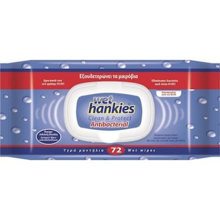 Mega Wet Hankies Clean Protect Antibacterial Wet Antibacterial Wipes - 72 Count