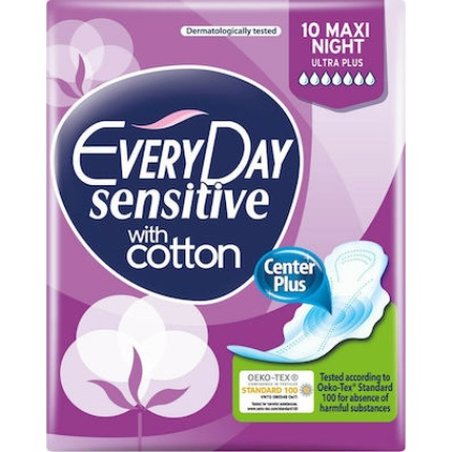 Mega Every Day Sensitive Maxi Night Ultra Plus 10 Pieces