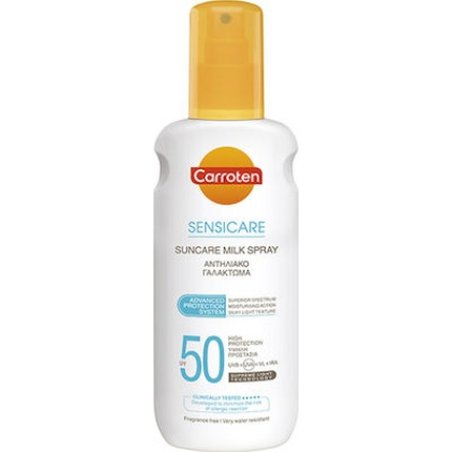 Carroten Sensicare Milk Spray Sunscreen Lotion For Sensitive Skin Spf50 200ml