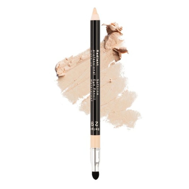 Radiant Professional Softline Waterproof Eye Liner Pencil with Smudging Tool - Long Lasting Under Eyeliner Pencil for