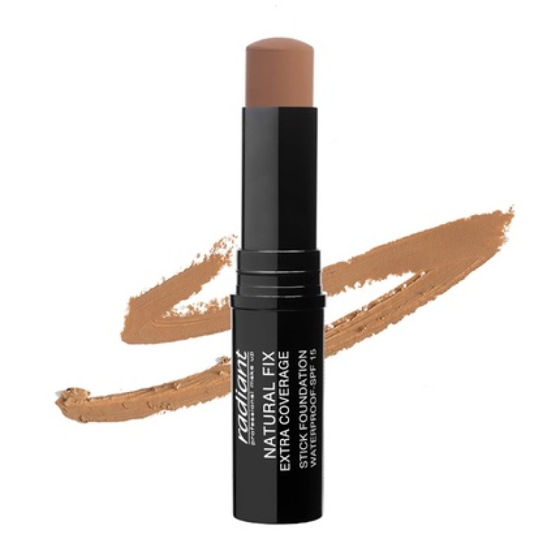 Radiant Professional Natural Fix Extra Coverage Stick Foundation SPF 15 Paraben & Oil Free Matte Finish 8.5g Tawny 0.3