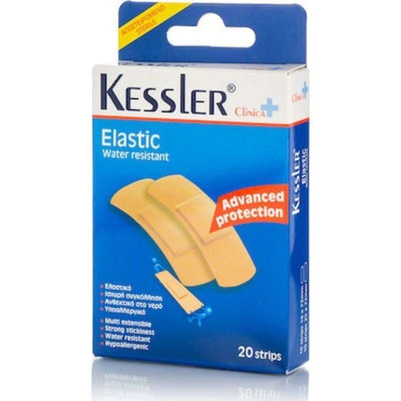 Kessler Waterproof And Sterile Adhesive Dressings Clinica Elastic 20 Pieces