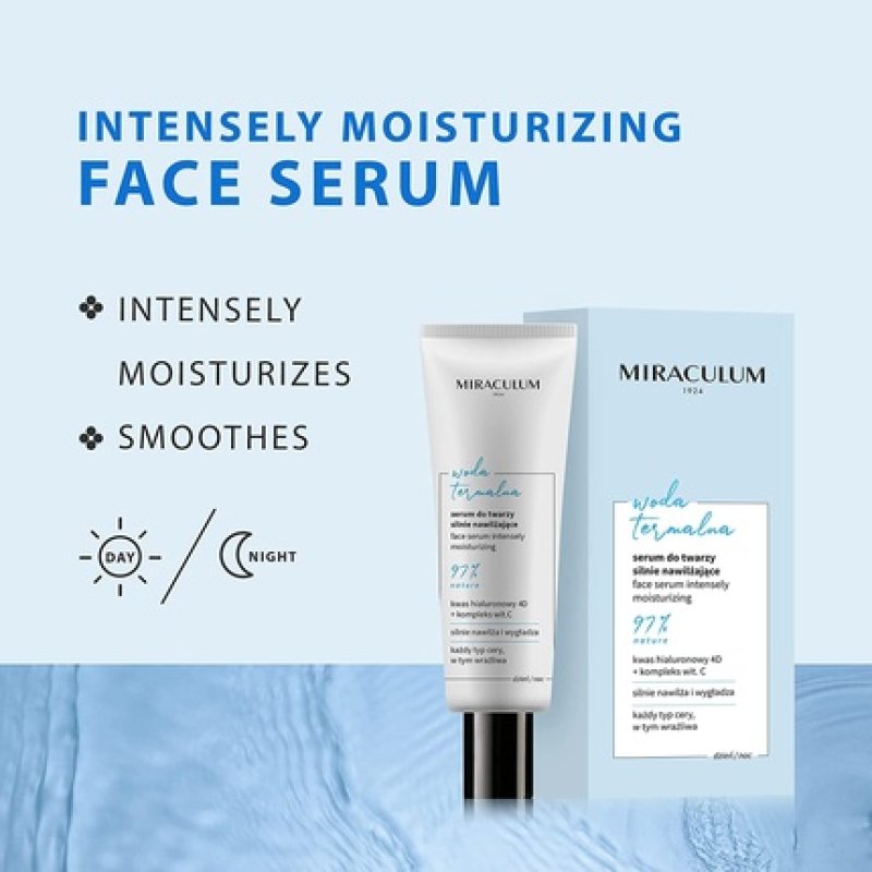 Miraculum Moisturizer Face Serum with Hyaluronic Acid and Thermal Water 30ml