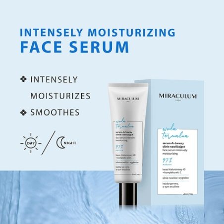 Miraculum Moisturizer Face Serum with Hyaluronic Acid and Thermal Water 30ml