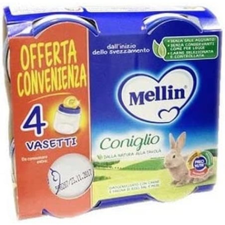 Mellin Omo Coniglio 80g - Pack of 4