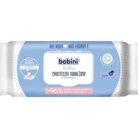 Bobini Baby Wipes Moistened With Vitamin E For Children And Babies 60pcs