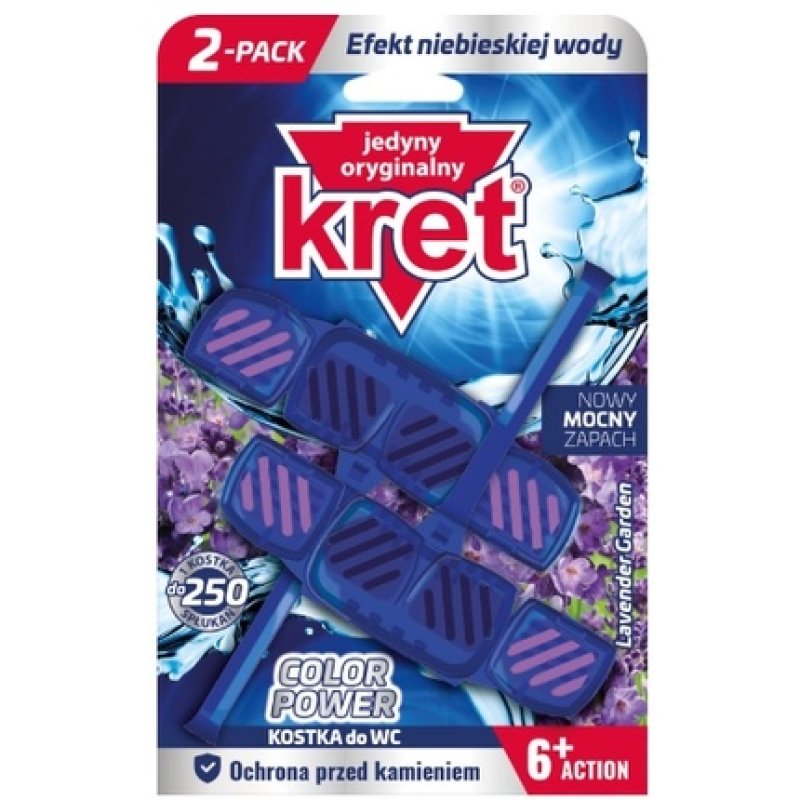 Kret Toilet Hanging Lavender 2 X 40g - Freshens And Cleans Your Toilet