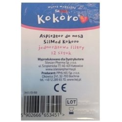 Silmed Kokoro Disposable Filters For Aspirator - 12 Pieces