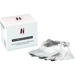 Hi-Hybrid Foil Nail Polish Remover Wraps with Dust-Free Acetone Cotton Pads - Pack of 50