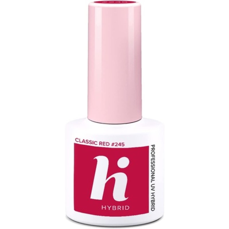 Hi Hybrid 245 Bright Classic Red UV Gel Nail Polish 5ml