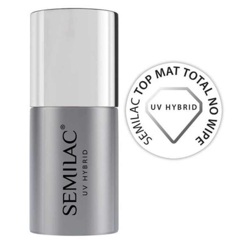Semilac Top Matt Total No Wipe UV Nail Polish Top Coat 7ml