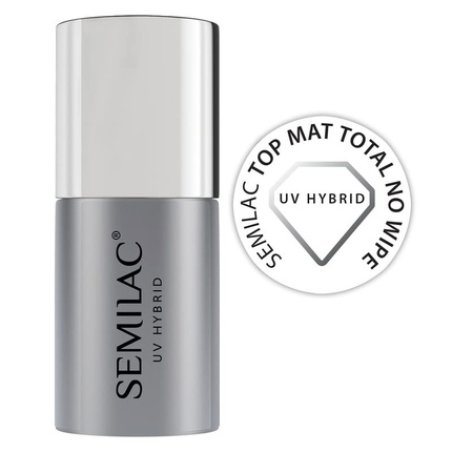 Semilac Top Matt Total No Wipe UV Nail Polish Top Coat 7ml