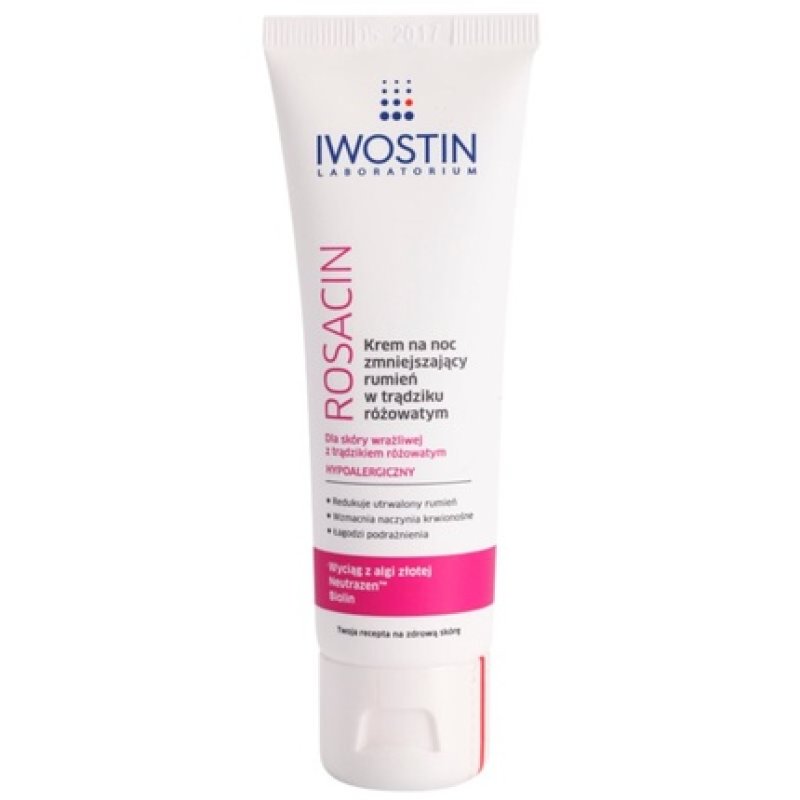 Rosacin Soothing Night Cream - Iwostin - for sensitive skin with rosacea issues - 40ml