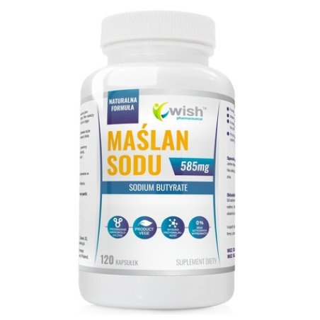 Wish Pharmaceutical Sodium Butyrate 585mg Dietary Supplement 120 Capsules