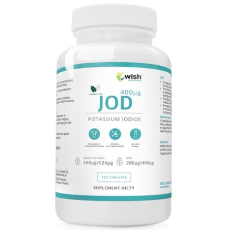 Wish Pharmaceutical Potassium Iodide 400 Micrograms Dietary Supplement 180 Tablets