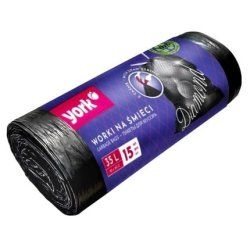 York Trash Bags With Tape 35l Diamond 15 Pieces