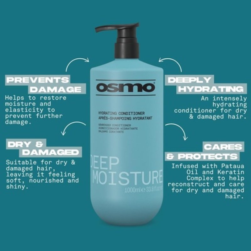 Osmo Deep Moisture Conditioner with Keratin Complex and Pataua Oil