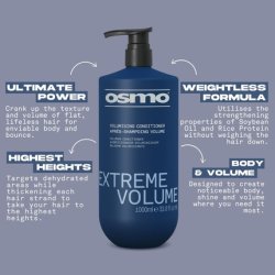 Osmo Extreme Volume Conditioner for Fuller Hair with Natural Proteins - Vegan