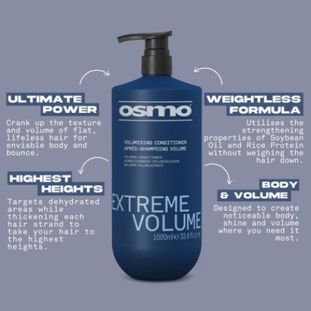 Osmo Extreme Volume Conditioner for Fuller Hair with Natural Proteins - Vegan