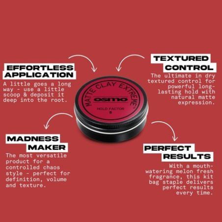Osmo Matte Clay Extreme Traveller Dry Textured Control Matt Finish