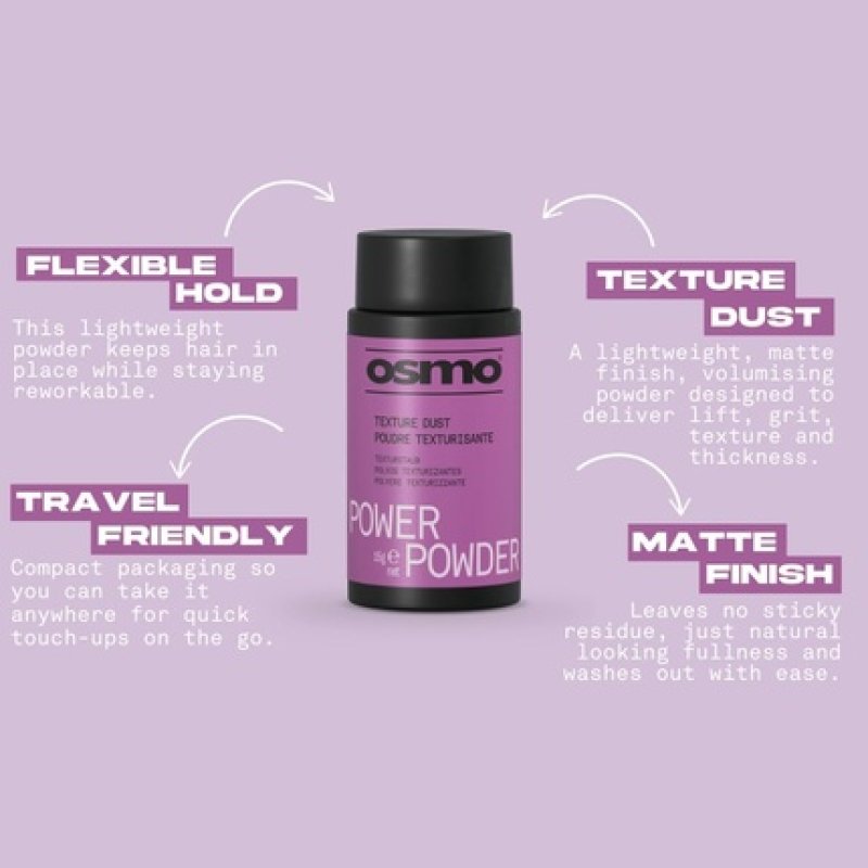Osmo Power Powder Matte Texturising Dust for Volume, Lift, and Fuller Hair