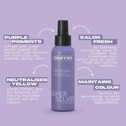 Osmo Super Silver Toning Spray Violet Nourishing Leave-In Treatment for Blonde Hair
