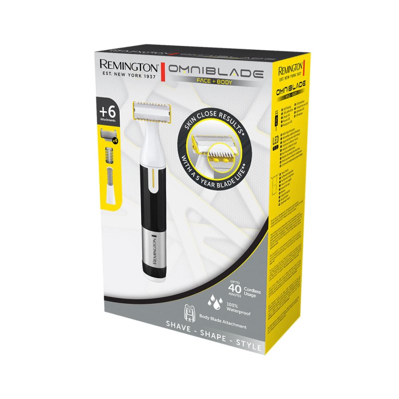 Remington Omniblade HG3000 Noir, Argent, Blanc