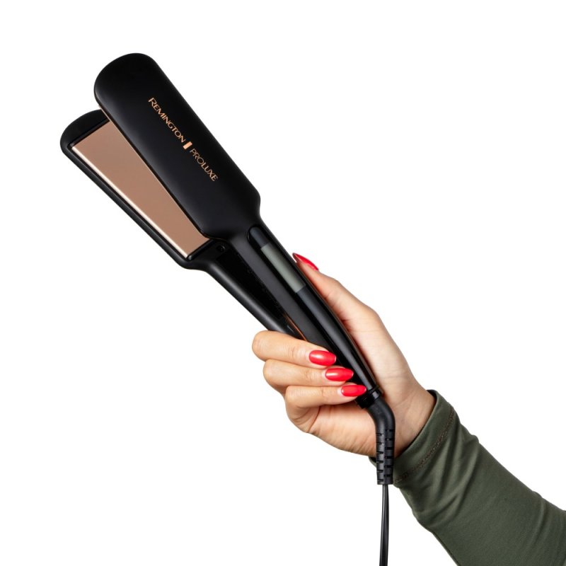Remington Proluxe Straightener with Extra Wide Ceramic Styling Plates 110 x 50mm