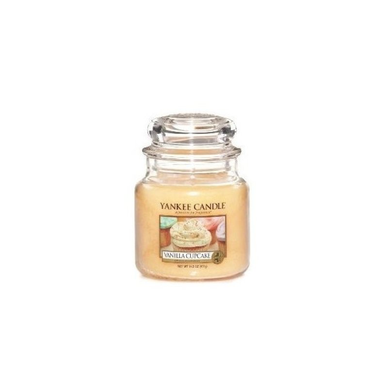 Yankee Candle Scented Vanilla Cupcake Medium Jar Candle - Long Burning