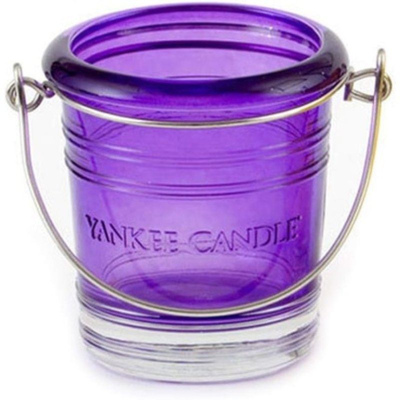 Yankee Candle Glass Bucket Votive Holder Purple 5.6 x 0.4 x 4.5 cm
