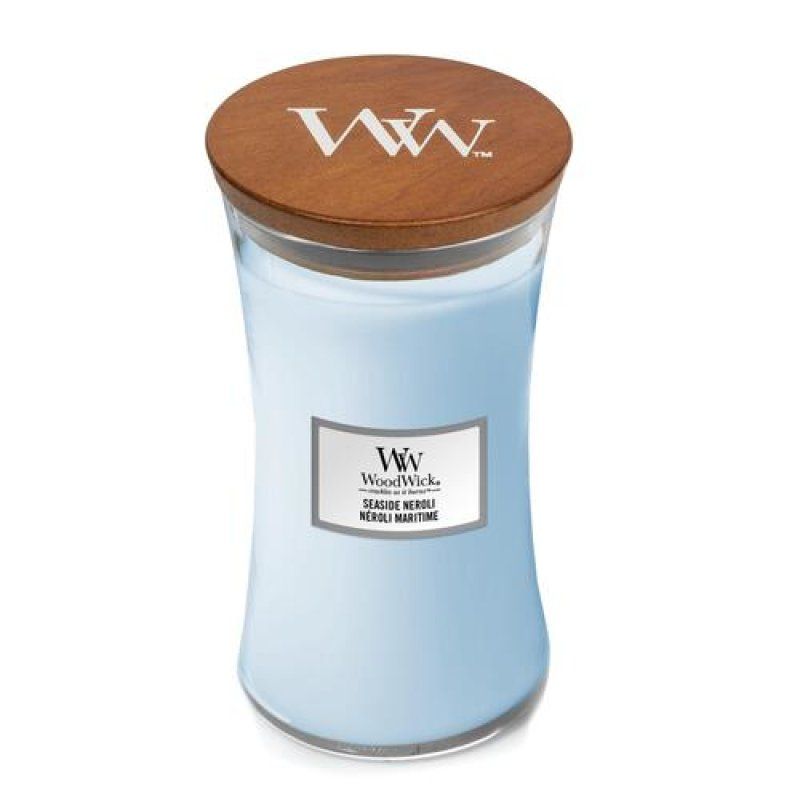 WoodWick Seaside Neroli wax candle Round Blue 1 pc(s)