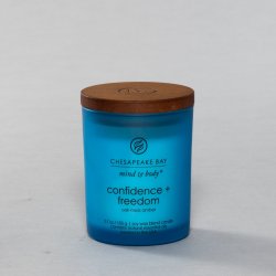 Chesapeake Bay Confidence & Freedom bougie en cire Cylindre Ambre, Mousse de chêne Bleu 1 pièce(s)