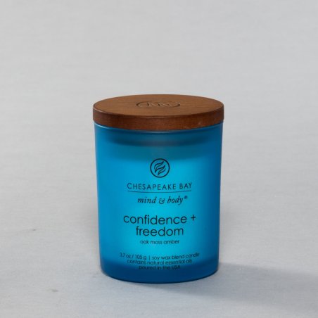 Chesapeake Bay Confidence & Freedom wax candle Cylinder Amber, Oakmoss Blue 1 pc(s)