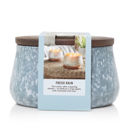 Yankee Candle Outdoor Citronella Candle | Fresh Rain Medium Candle | Burn Time